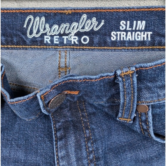 Wrangler Retro Slim Straight Men's Jeans 32x32 Denim Classic Rodeo Cowboy - Picture 7 of 8